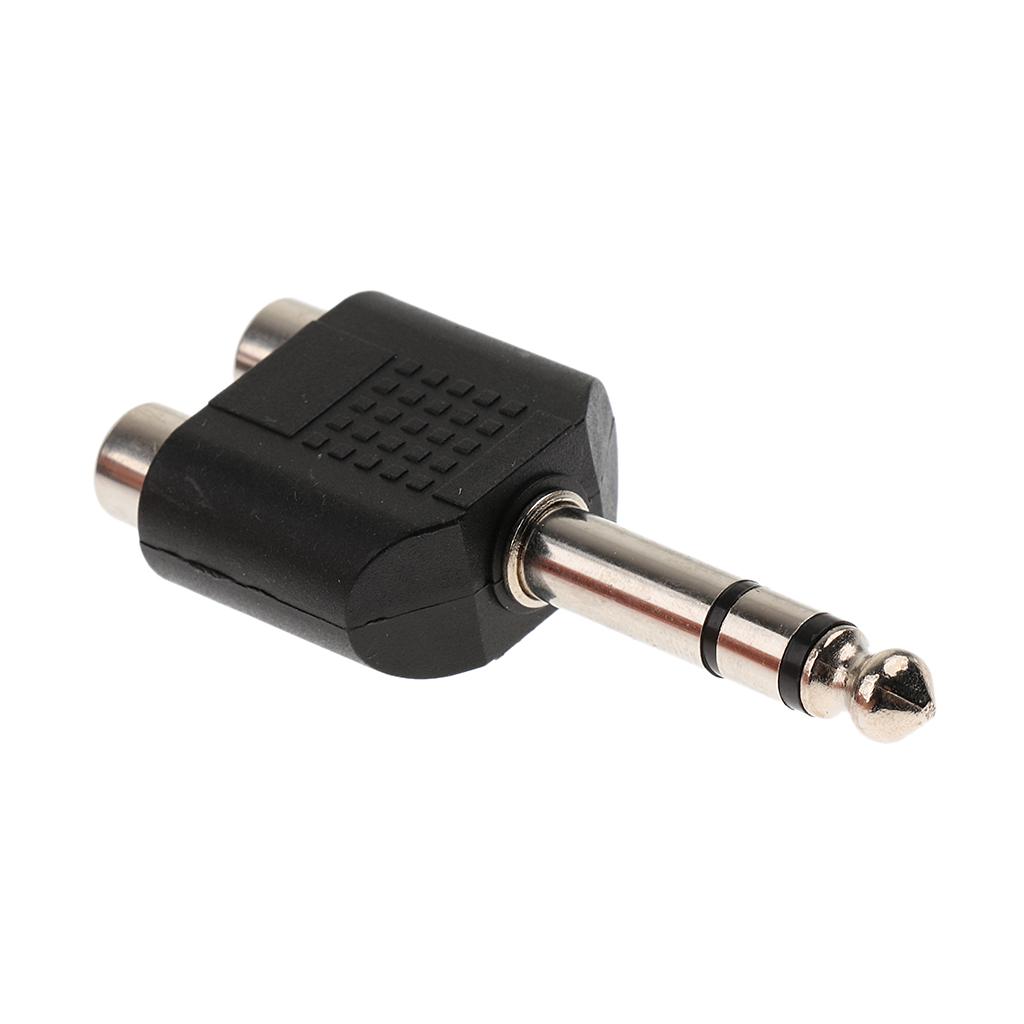 Audio Music Production - オーディオスプリッター 6.5mm - デュアルRCAケーブル 耐久性のあるオーディオコネクター スピーカーアンプや音楽制作用