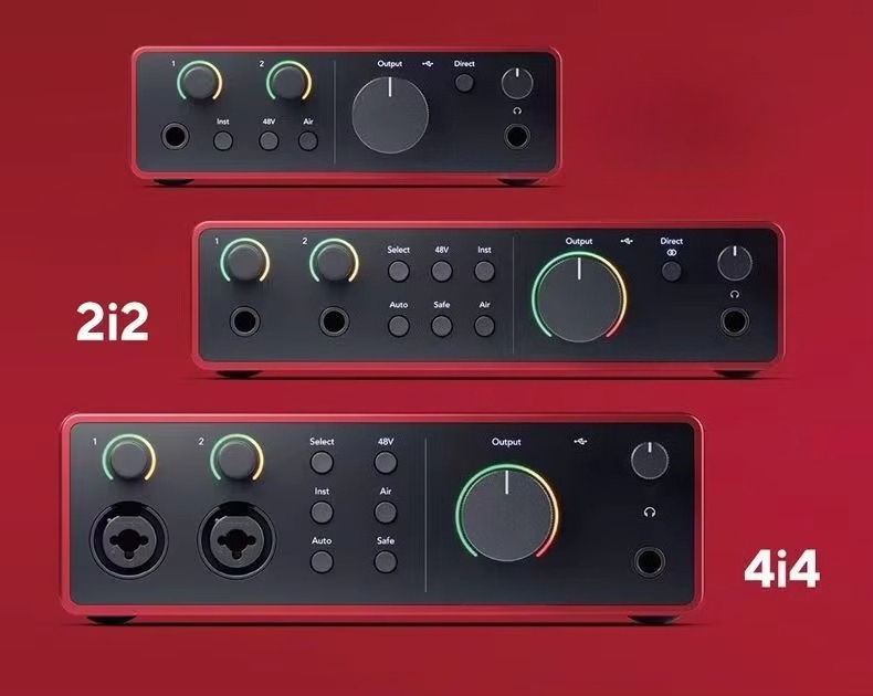 Audio Music Production - Forster Scarlet 2i2クアッド世代サウンドカード オーディオブック制作・録音用 楽器アクセサリー