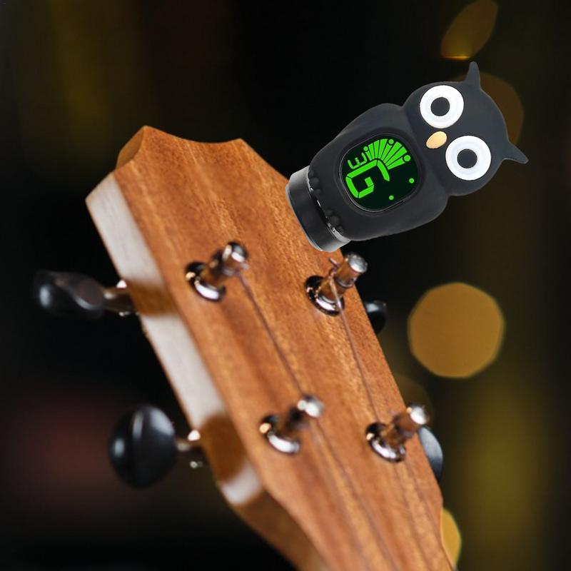 プロのエレキギタークリップ,LCD付きチューナー,漫画フクロ - Guitar Tuner Clip のレビューと価格