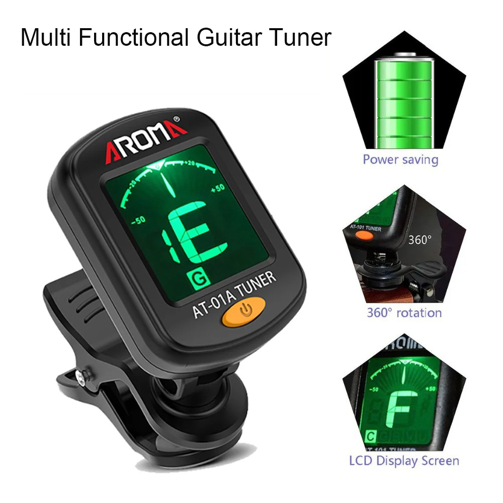 ギターチューナー 折りたたみ式回転式クリップオンチューナー  - Guitar Tuner Clip のレビューと価格