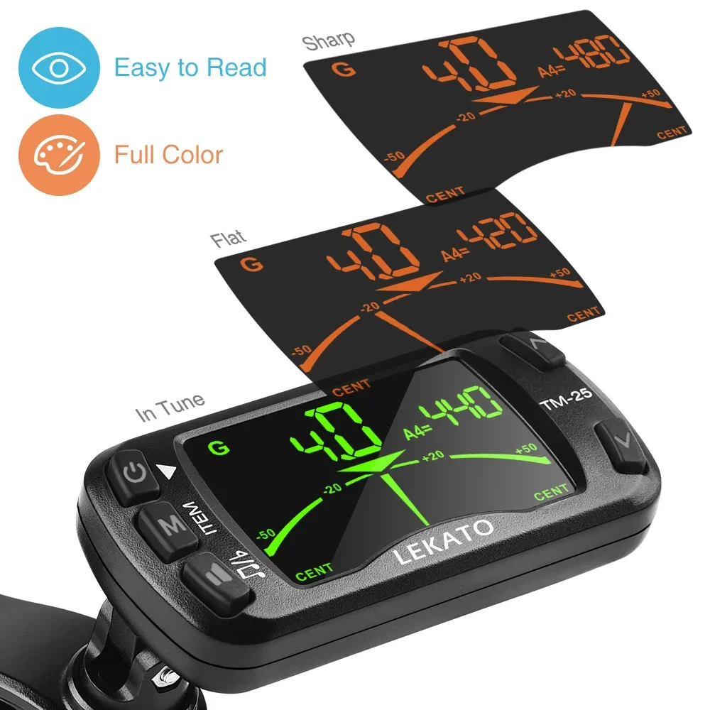 旅行用コンパクト 3-In-1 チューナー - カラビナ フ - Guitar Tuner Clip のレビューと価格
