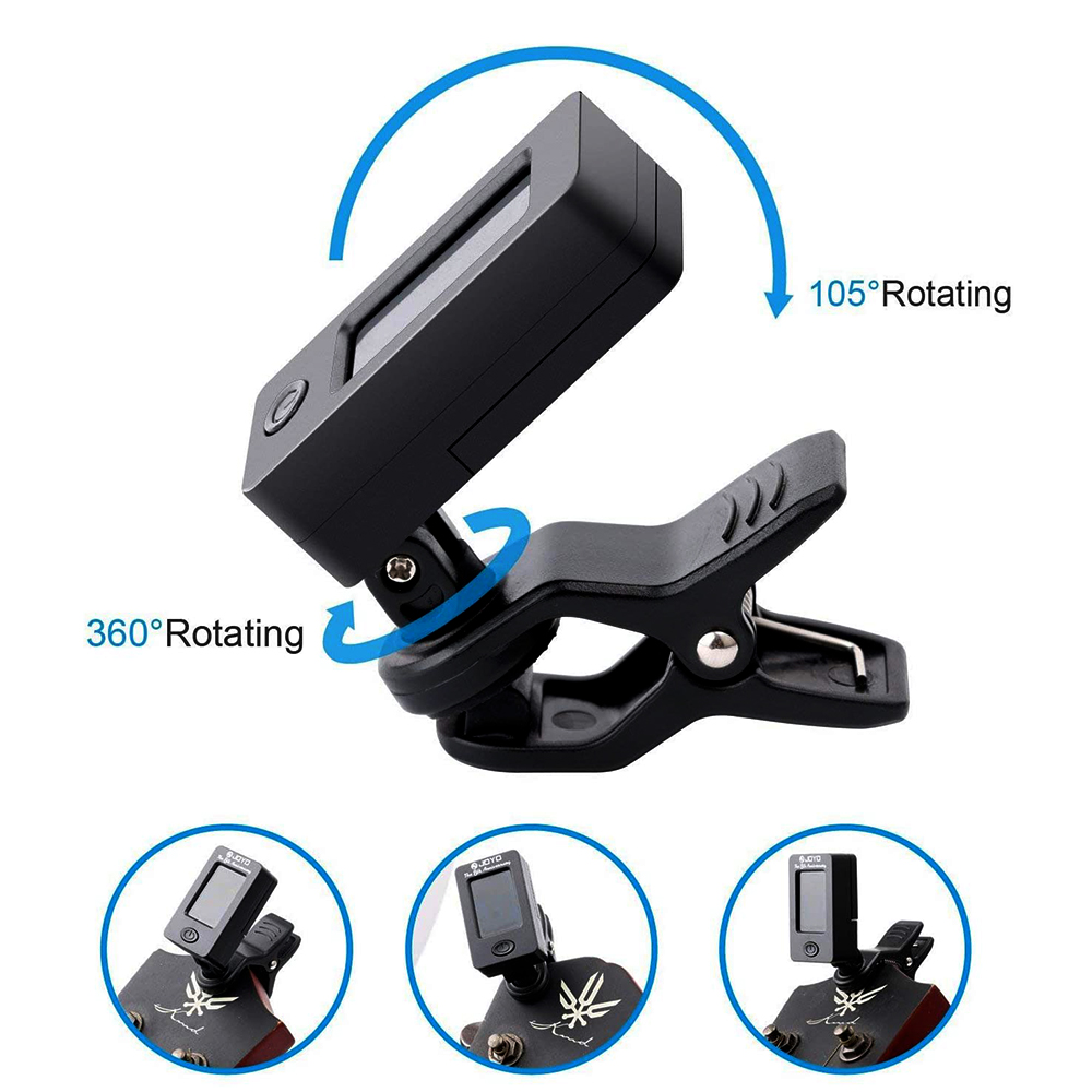 JOYO ギターチューナー JT-01 360 度回転可能な - Guitar Tuner Clip のレビューと価格