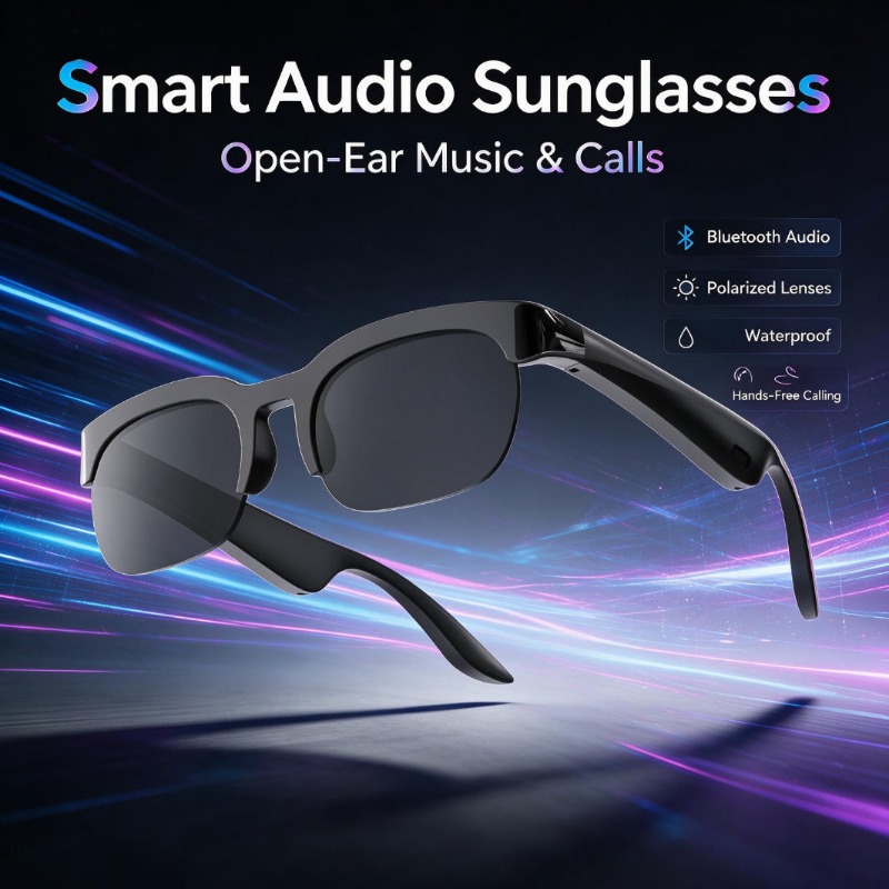 スマートオーディオサングラス オープンイヤーBluetoot - Audio Music For Video のレビューと価格