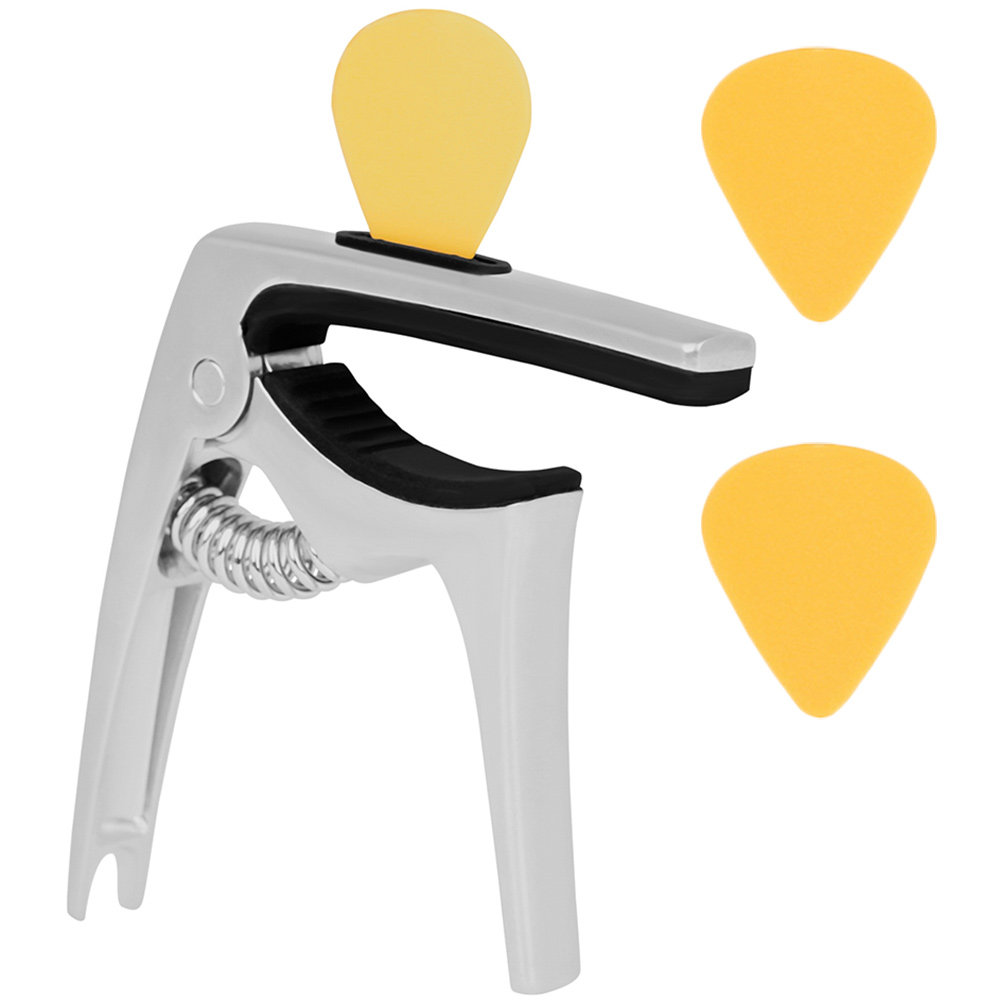 ギターカポ 多機能メタルカポ アコースティックギター、エレキ - Guitar Tuner Clip のレビューと価格