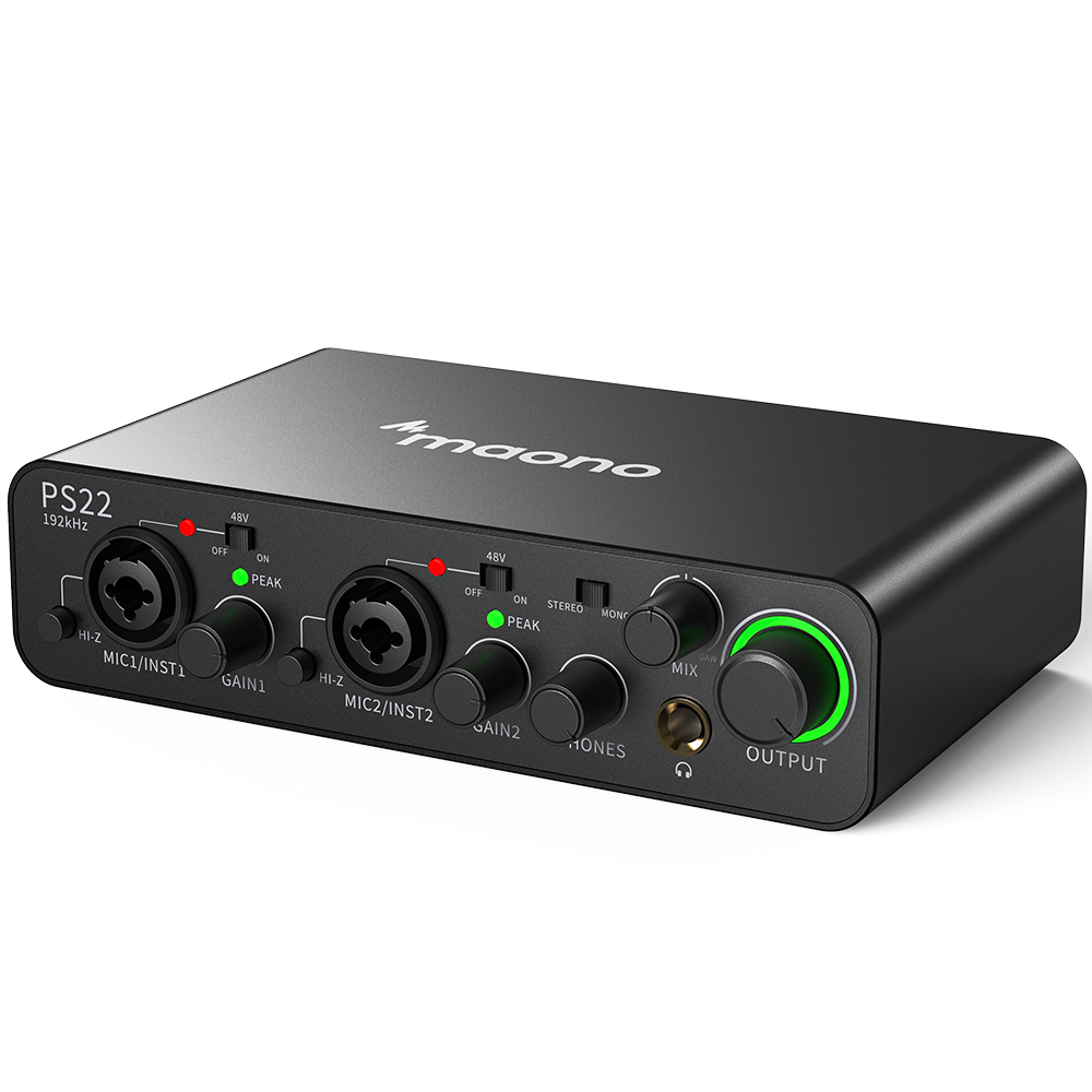 MAONO PS22 プロフェッショナルオーディオインターフ - Audio Music Production のレビューと価格