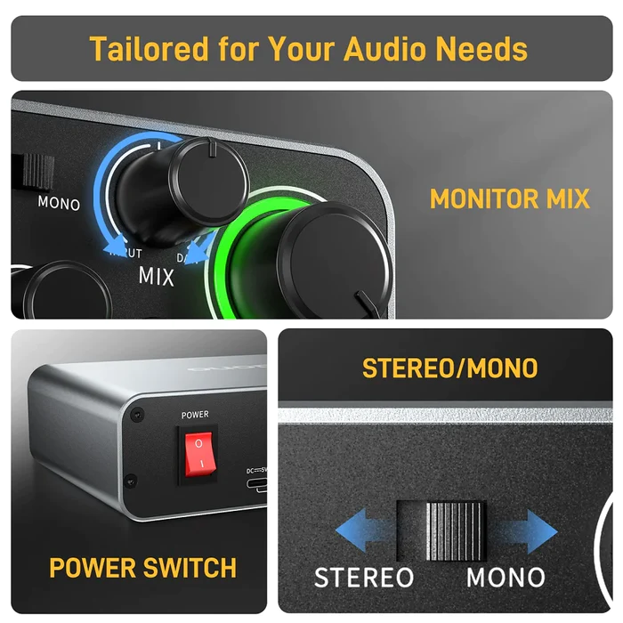 MAONO PS22 プロフェッショナルオーディオインターフ - Audio Music Production のレビューと価格