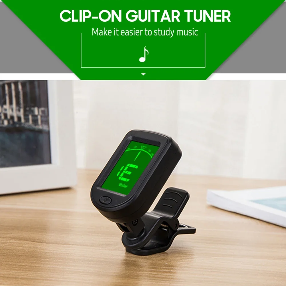 クリップオンアクロマティックデジタルギターチューナー、液晶デ - Guitar Tuner Clip のレビューと価格