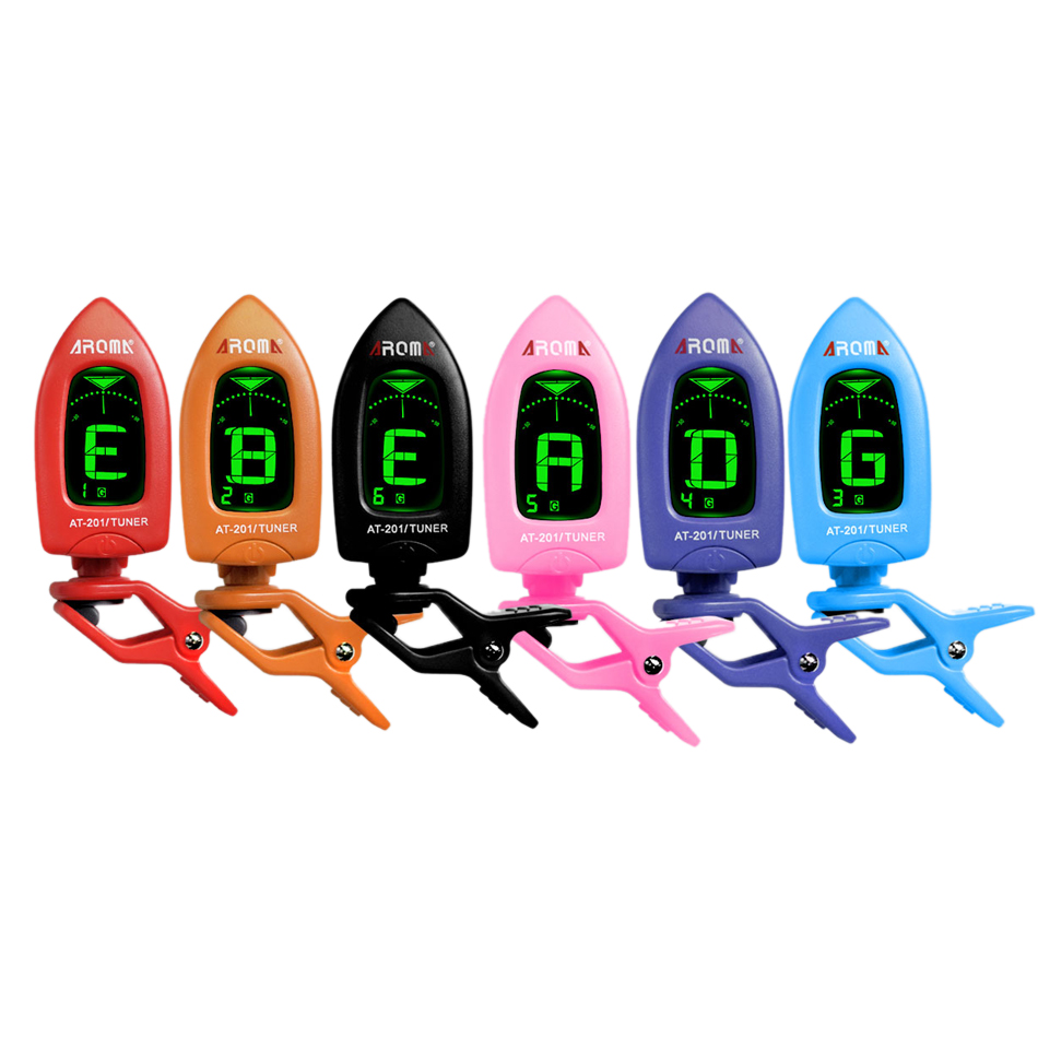 Aroma at-201デジタルギターチューナー360度回転 - Guitar Tuner Clip のレビューと価格