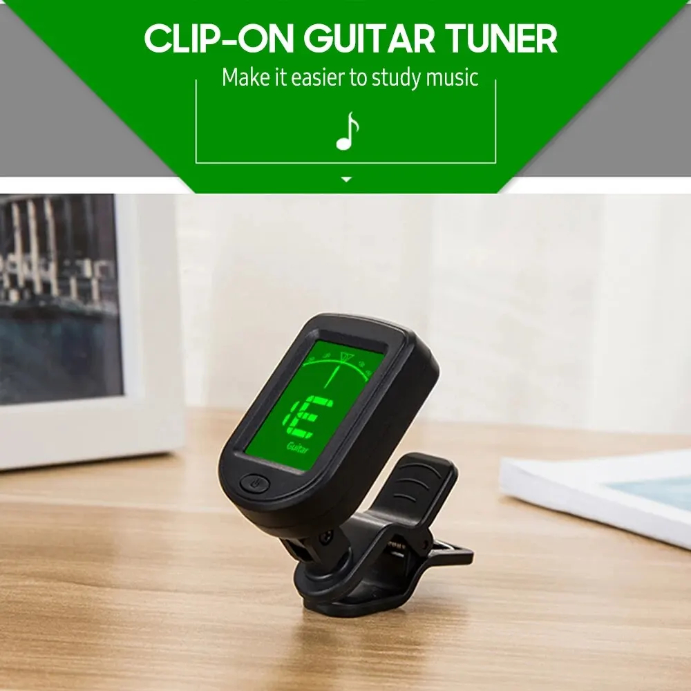T-02 ギターチューナークリップオンクロマチックデジタルチ - Guitar Tuner Clip のレビューと価格